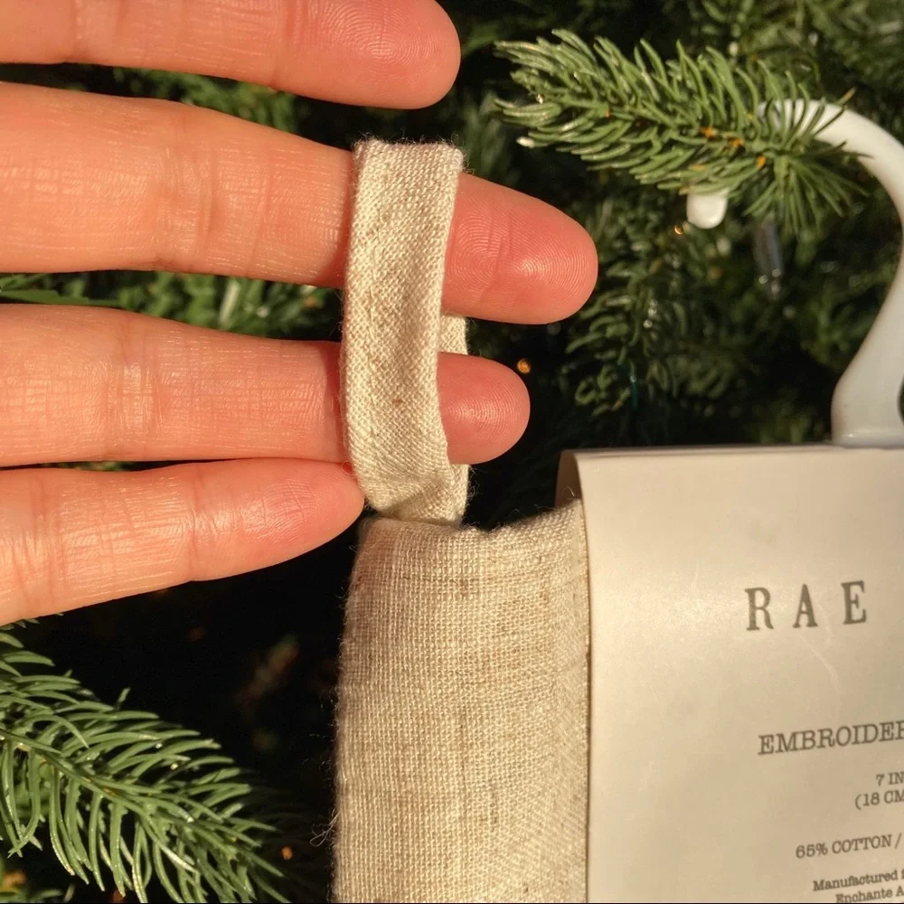 🎄♥️ RAE DUNN “JOY” CHRISTMAS RED EMBROIDERED STOCKING!